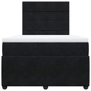 kontinentalseng med madras 120x190 cm velour sort