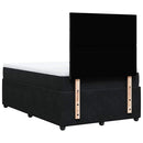 kontinentalseng med madras 120x190 cm velour sort
