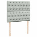kontinentalseng med madras 120x190 cm velour lysegrå