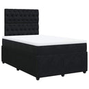 kontinentalseng med madras 120x190 cm velour sort