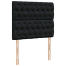 kontinentalseng med madras 120x190 cm velour sort