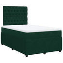 kontinentalseng med madras 120x190 cm velour mørkegrøn