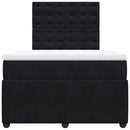 kontinentalseng med madras 120x190 cm velour sort