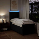 kontinentalseng med madras 80x200 cm stof sort
