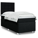 kontinentalseng med madras 80x200 cm stof sort