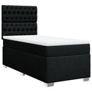 kontinentalseng med madras 80x200 cm stof sort