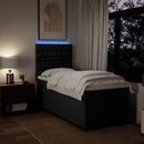 kontinentalseng med madras 80x200 cm stof sort