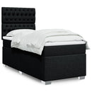 kontinentalseng med madras 80x200 cm stof sort