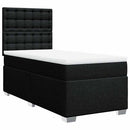 kontinentalseng med madras 80x200 cm stof sort