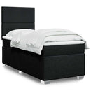 kontinentalseng med madras 90x190 cm stof sort