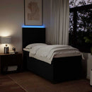 kontinentalseng med madras 90x190 cm stof sort