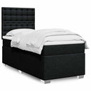 kontinentalseng med madras 90x190 cm stof sort