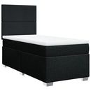 kontinentalseng med madras 90x200 cm stof sort