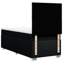 kontinentalseng med madras 90x200 cm stof sort