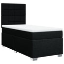 kontinentalseng med madras 90x200 cm stof sort