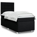 kontinentalseng med madras 90x200 cm stof sort