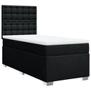 kontinentalseng med madras 90x200 cm stof sort