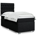 kontinentalseng med madras 100x200 cm stof sort
