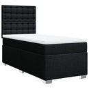 kontinentalseng med madras 100x200 cm stof sort