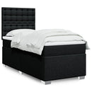 kontinentalseng med madras 100x200 cm stof sort