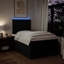 kontinentalseng med madras 120x190 cm stof sort