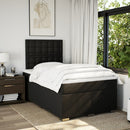 kontinentalseng med madras 120x190 cm stof sort