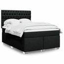 kontinentalseng med madras 140x190 cm stof sort