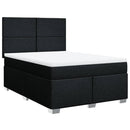 kontinentalseng med madras 140x200 cm stof sort