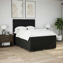kontinentalseng med madras 160x200 cm stof sort