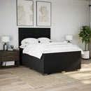 kontinentalseng med madras 160x200 cm stof sort