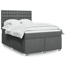 kontinentalseng med madras 160x200 cm stof mørkegrå