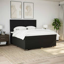 kontinentalseng med madras 180x200 cm stof sort