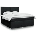 kontinentalseng med madras 180x200 cm stof sort