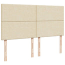 kontinentalseng med madras 180x200 cm stof cremefarvet