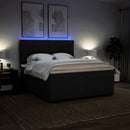kontinentalseng med madras 180x200 cm stof sort