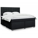 kontinentalseng med madras 180x200 cm stof sort