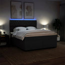 kontinentalseng med madras 180x200 cm stof sort