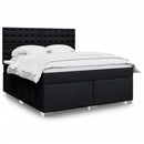 kontinentalseng med madras 180x200 cm stof sort