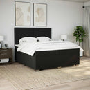 kontinentalseng med madras 200x200 cm stof sort
