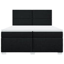 kontinentalseng med madras 200x200 cm stof sort