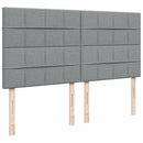kontinentalseng med madras 200x200 cm stof lysegrå
