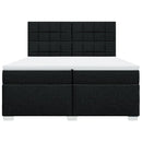 kontinentalseng med madras 200x200 cm stof sort