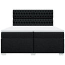 kontinentalseng med madras 200x200 cm stof sort