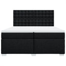 kontinentalseng med madras 200x200 cm stof sort