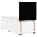 kontinentalseng med madras 90x200 cm kunstlæder hvid