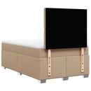 kontinentalseng 120x190 cm kunstlæder cappuccinofarvet