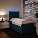 kontinentalseng med madras 80x200 cm fløjl blå