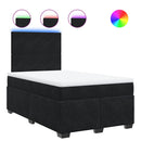 kontinentalseng med madras 120x190 cm velour sort