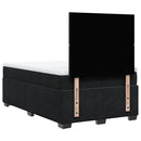 kontinentalseng med madras 120x190 cm velour sort