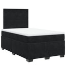 kontinentalseng med madras 120x190 cm velour sort